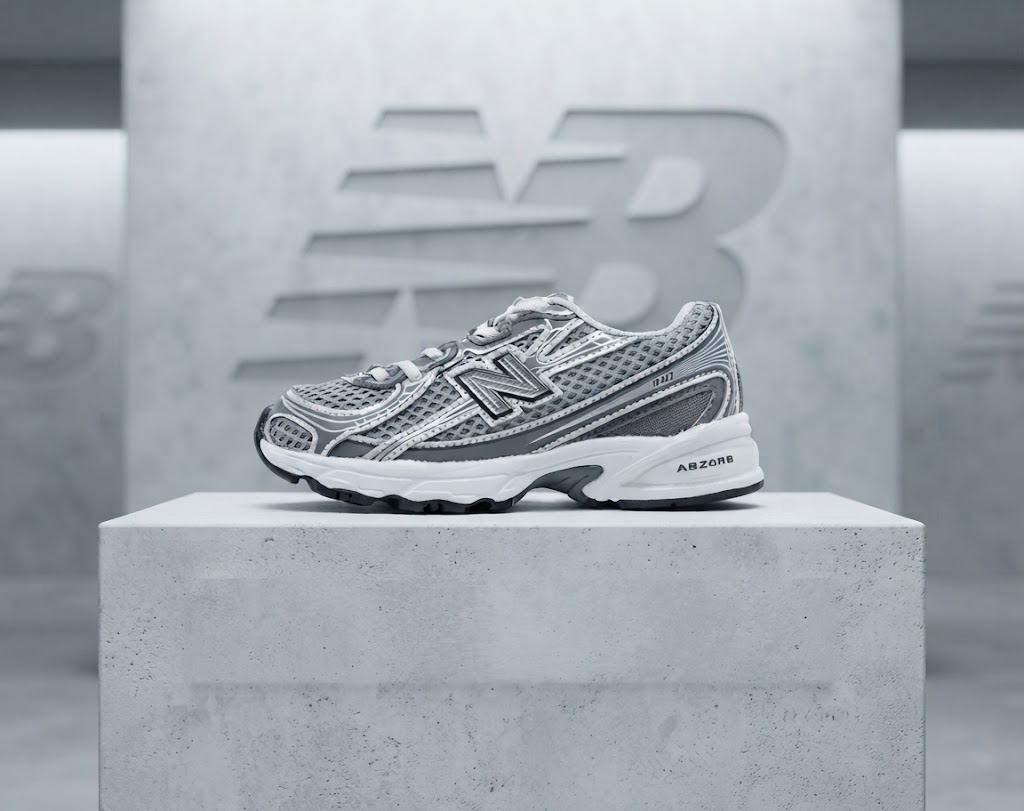 New Balance 740 Enfant — Confortable et respirante, avec amorti ABZORB. Parfaite pour l'école, les jeux et les sorties. Style iconique.