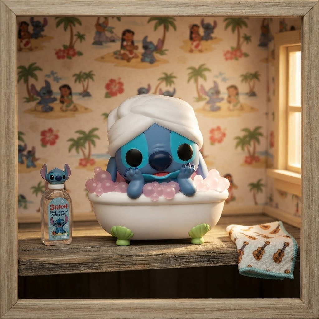 Funko Pop Stitch in Bath n°1803 — Édition Limitée 9 500 pièces. Disney Lilo & Stitch. Tirage 20 oct. 2026 — Rareté absolue !