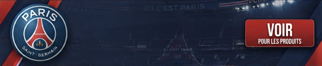 Articles et produits officiels du Paris Saint-Germain : maillots, équipements, souvenirs et merchandising PSG authentique.