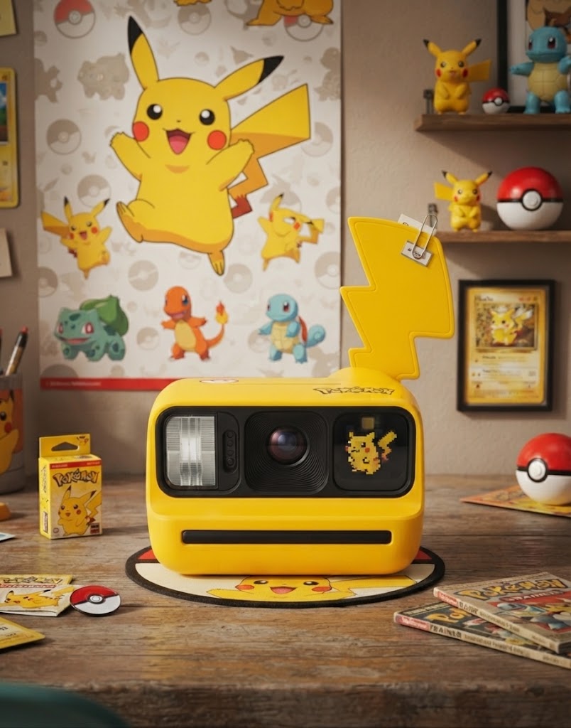 Polaroïd x Pokémon — Édition Pikachu : queue en éclair, 3ᵉ volet de la collection. Appareil instantané unique, sortie officielle le 5 octobre 2026.