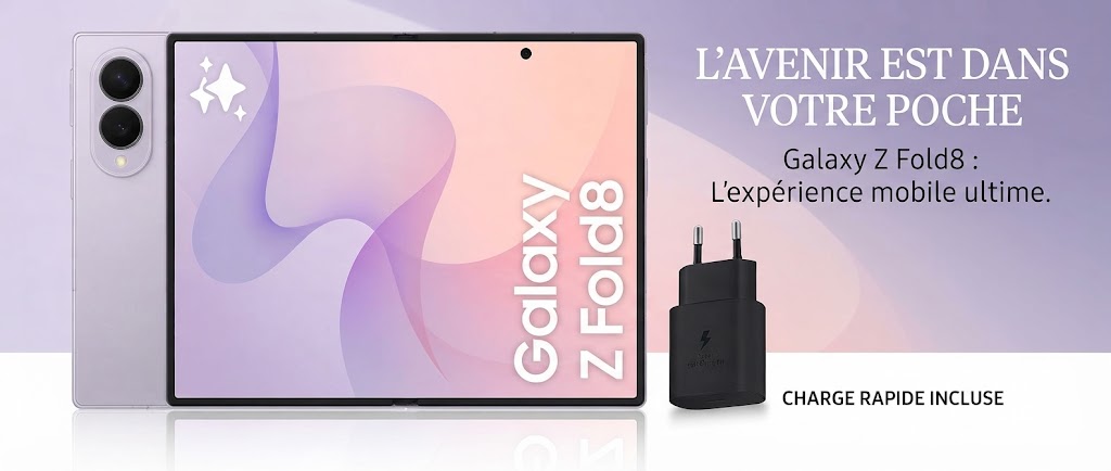 Samsung Galaxy Z Fold8 5G 256 Go Lavande : Écran pliable, performances puissantes, stockage généreux. Le smartphone innovant à découvrir.