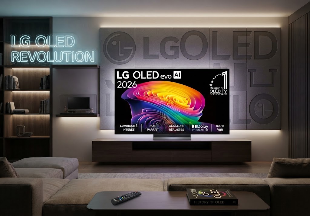 LG OLED65C6 — TV OLED evo 4K 165 cm 2026. Processeur α11 AI, 165 Hz, Dolby Vision & Atmos, webOS 26, Magic Remote. Idéal cinéma & gaming.