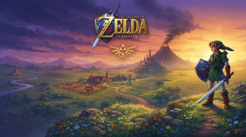 Zelda Ocarina of Time : chef-d'œuvre légendaire, guide complet, astuces secrètes, objets rares et éditions collector. Plongez dans l'aventure éternelle de Link