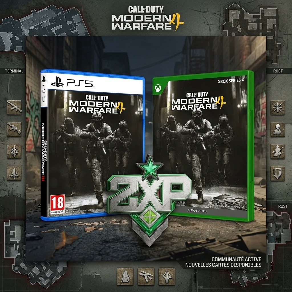 Call of Duty Modern Warfare 4 — PS5 / Xbox Series X|S. Sortie 23 oct. 2026. Campagne, multijoueur & DMZ.