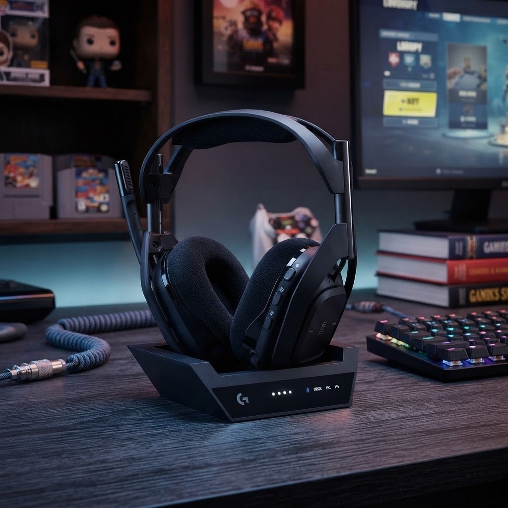 Casque Astro A50 X — PLAYSYNC : passez PS5, Xbox et PC en un clic. HDMI 2.1 4K 120Hz. Audio 24 bits sans fil LIGHTSPEED.