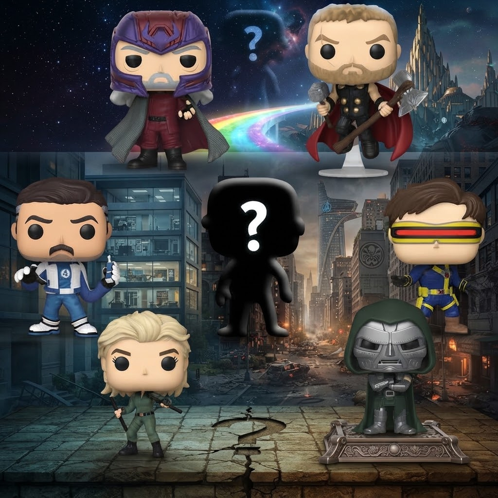 Pack Funko POP Avengers Doomsday — La vague complète ! Avengers, X-Men, Docteur Doom. Bitty Pop! & Jumbo Sentinel aussi. Le set ultime !