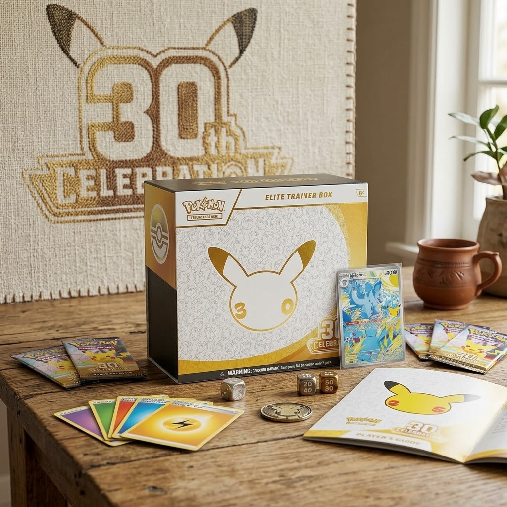 Pokémon — Coffret 30e Anniversaire Dresseur d'Élite (États-Unis). Édition anglaise limitée. Cartes 100% brillantes.