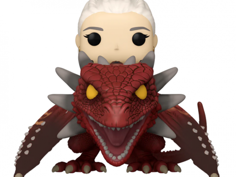 Découvrez la figurine Funko Pop Rides n°124 de House of the Dragon, mettant en scène Rhaenys Targaryen sur son dragon emblématique, Meleys.