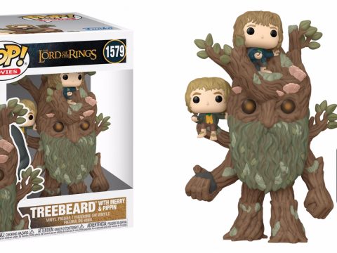 La figurine Funko Pop Télévision The Lord of the Rings - Treebeard With Merry & Pippin n°1579 met en scène l'impressionnant Sylvebarbe, l’Ent protecteur de la forêt de Fangorn, avec Merry et Pippin perchés sur ses branches.