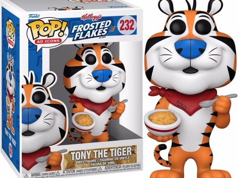 Funko Pop Tony le Tigre de Frosted Flakes, la mascotte iconique en figurine pour des matins nostalgiques et pleins d’énergie au petit-déjeuner.