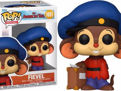 Funko Pop Fievel avec sa valise – la petite souris du film Fievel et le Nouveau Monde, prête à retrouver sa famille.
