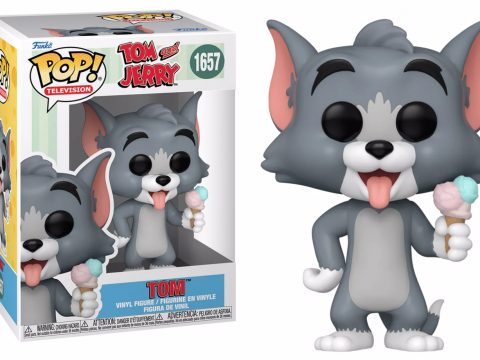 Tom le chat de Tom et Jerry tenant une glace dans sa main gauche, en version Funko Pop. Une touche de nostalgie pour tous les fans d’animation.
