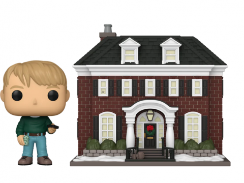 Kevin, 8 ans, affronte les cambrioleurs Harry et Marvin dans "Maman, j'ai raté l'avion", immortalisés en figurines Funko Pop pour les fans du film.