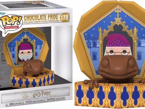 Funko réinvente la magie avec une boîte collector inédite : découvrez Albus Dumbledore caché derrière une grenouille en chocolat.