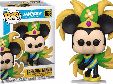 Minnie Mouse est prête à briller dans sa nouvelle tenue traditionnelle brésilienne verte et jaune - Retrouvez-la dans le Sambadrome du carnaval de Rio, prête pour le défilé de samba.