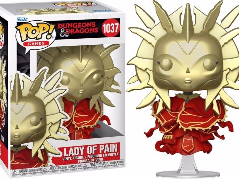 La Dame de la Douleur de Donjons et Dragons, en précommande chez Team Pop Fr : Funko Pop avec son masque doré et sa tenue traditionnelle.