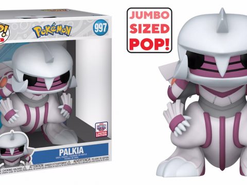 Palkia, le Pokémon légendaire de la région de Sinnoh (#484 au Pokédex), débarque en figurine Funko Pop.