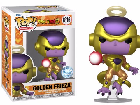 Golden Frieza débarque en figurine Funko Pop exclusive 🟡🔮 Directement issu de Dragon Ball Super, il brille avec son look doré métallisé jaune, or et violet, accompagné de sa boule de feu légendaire.