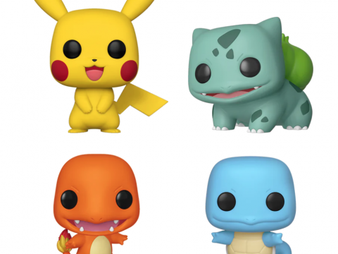 ✨ Les starters de la 1ère génération de Kanto débarquent en Funko Pop. ⚡ Pikachu (électrique) 🌱 Bulbizarre (plante) 💧 Carapuce (eau) 🔥 Salamèche (feu)