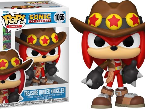 Knuckles dans un look de chasseur impitoyable, prêt à tout pour trouver de l’or. Arborant un chapeau de cowboy décoré de trois étoiles, il conserve son charisme légendaire. Ses gants de boxe ornés de redoutables piques et ses chaussures iconiques rappellent immédiatement le puissant gardien de l’émeraude mère. Sans oublier sa chevelure rouge emblématique, fidèle à son design depuis sa première apparition en 1994 sur Sonic the Hedgehog 3 sur Mega Drive.