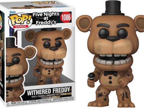 Withered Freddy, un personnage célèbre du jeu vidéo Five Nights at Freddy's (une série de jeux d'horreur), est maintenant disponible en tant que figurine Funko Pop.