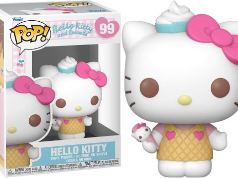 Hello Kitty, l'emblématique personnage de la célèbre série animée éponyme, prend vie sous la forme d'une adorable figurine Funko Pop.