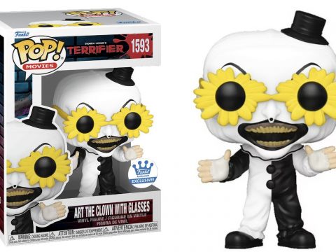 Les fans de films d’horreur reconnaîtront ce regard vide derrière des lunettes jaunes criardes... Oui, c’est bien le clown à lunettes de Terrifier qui débarque en version Funko Pop