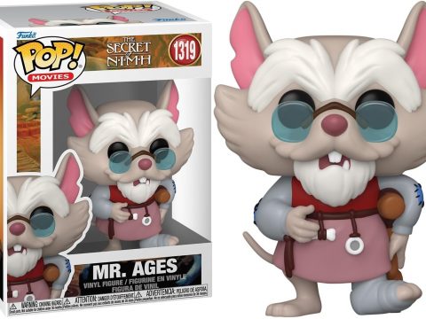 Le savant Mr. Ages fait son entrée dans l'univers Funko Pop, fidèlement représenté avec son haut rouge, son tablier, ses lunettes aux verres bleutés et son pied bandé.