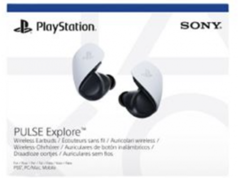 Prêt à écouter votre musique avec la nouvelle paire d'écouteurs sans fil Sony Pulse Explore en blanc.