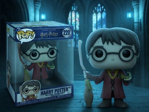 Figurine Funko Pop n°220 — Harry Potter au Quidditch, Nimbus 2000 & Vif d'Or. 25 cm, inspirée du Prisonnier d'Azkaban. À collectionner !