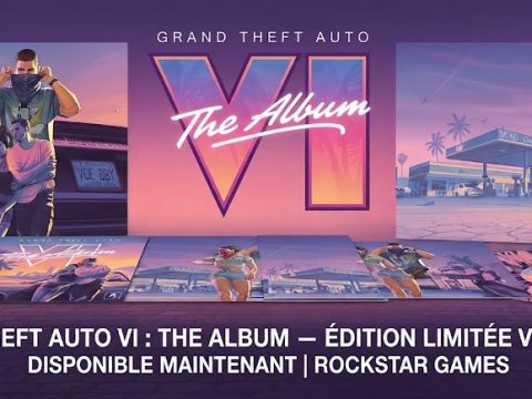 Grand Theft Auto VI : The Album — Vinyle collector limité + CD. Artwork exclusif, 34 morceaux, précommandes ouvertes. Sortie 19/11/2026.
