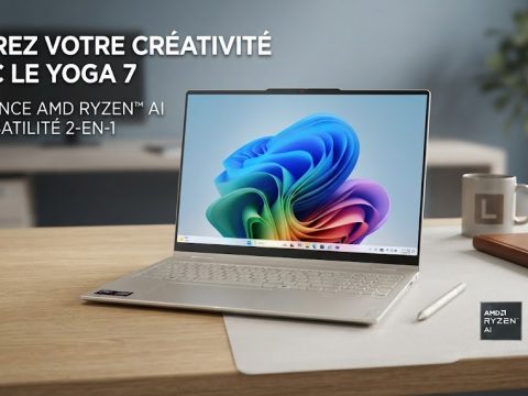 Lenovo Yoga 7 16AGP11 : PC 2-en-1 Copilot+, écran 16" OLED 120 Hz tactile, Ryzen AI 7, 16 Go RAM, 512 Go SSD. Polyvalence et confort au quotidien.