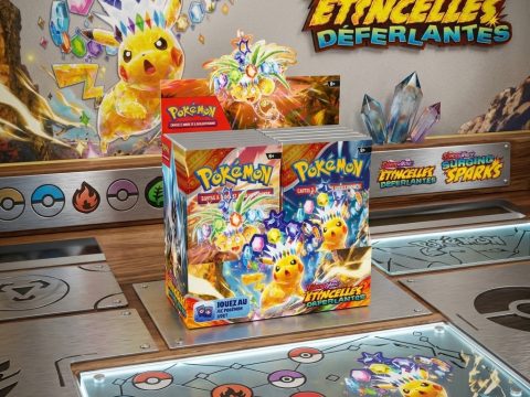 Découvrez la Boîte 36 Boosters EV8 Étincelles Déferlantes Pokémon français. Pikachu-ex Téracristal Stellaire, cartes rares, officiel scellé.