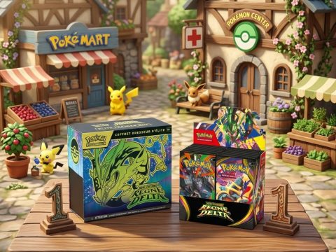 Pokémon Display 36 Boosters + ETB / Règne Delta VF Pokémon Règne Delta — Display 36 boosters + ETB VF Sortie 6 nov. 2026. Le grand retour de Méga-Rayquaza-ex. Set officiel scellé